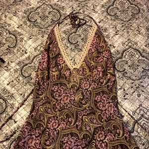 Beautiful purple/green paisley halter top